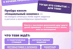 Квест «Социальный компас — путешествие по России» и фотовыставка «Едины сердцем — волонтёры Москвы» пройдут в Детском парке на Загородном шоссе